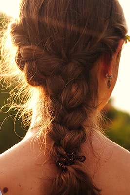 Twisted braid ponytail﻿