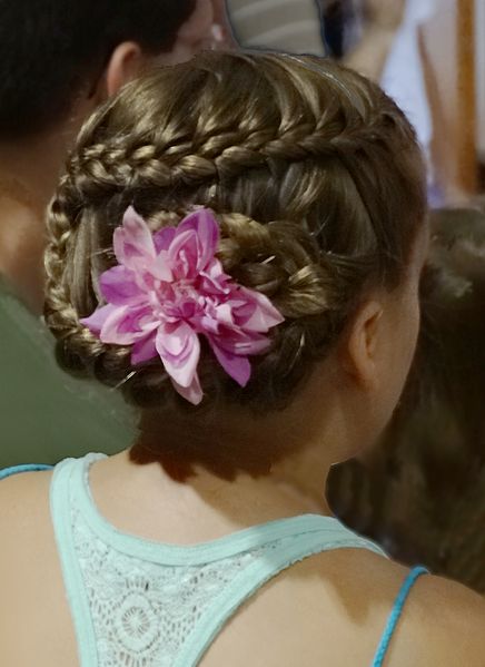 Floral milkmaid braid hairstyles