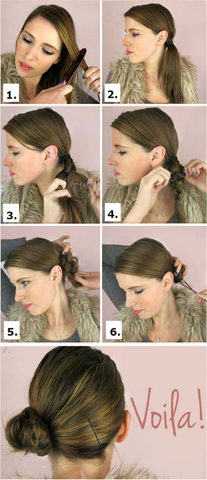 Wispy side buns  hairstyles