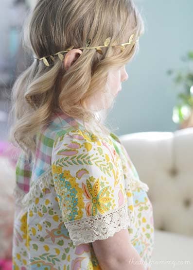 Half-up with a ribbon girls hairstyles