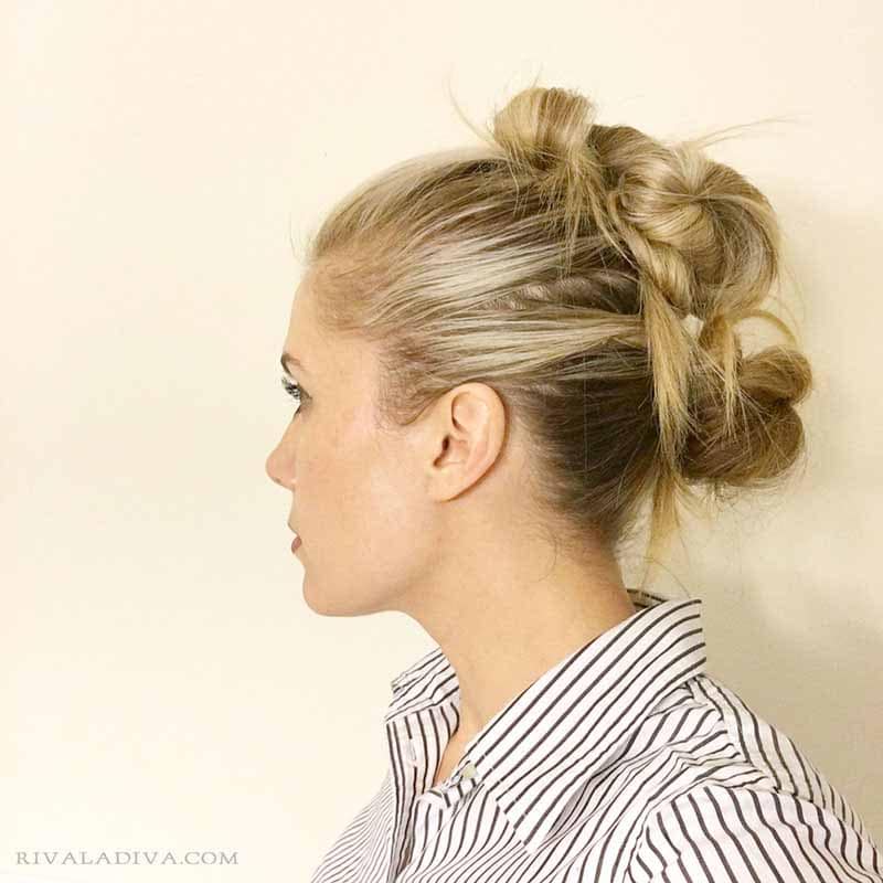 Combed back hair with a stylish hair bow hairstyles