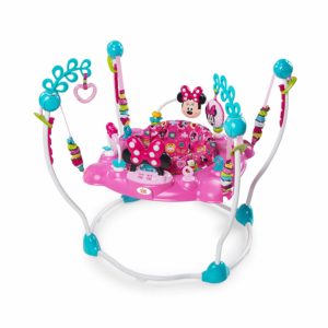 Disney MINNIE MOUSE PeekABoo Activity Jumper is one of Best Baby Jumper Activity Centers with a beautiful looking ,many toys and activities under price range of 80 usd.