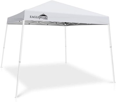EAGLE PEAK 10' x 10' Slant Leg Pop-up Canopy Tent is one of Best Pop Up Canopy Tents in push and pull technology.