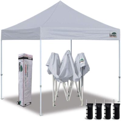 Eurmax 10'x10' Ez Pop Up Canopy Tent is one of Best Pop Up Canopy Tents for good reasons : 10x10 ft with shade, roller bag and truss structure frame.