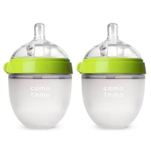 Comotomo Baby Bottle, Green, 5 Ounce