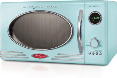 1.Nostalgia RMO4AQ Retro Large 0.9 Cu Ft Dial Microwaves