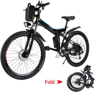 Best Electric Foldable Mountain Ebike Under $1000 : Emdaot 26” Electric Bike with Removable Lithium-Ion Battery
