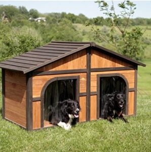 Duplex Wood Dog Houses for Extra Large Dogs