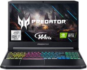 Acer Predator Helios 300 - Gaming Laptop, Intel i7-10750H, NVIDIA GeForce RTX 2060 6GB, 15.6" Full HD 144Hz 3ms IPS Display, 16GB Dual-Channel DDR4