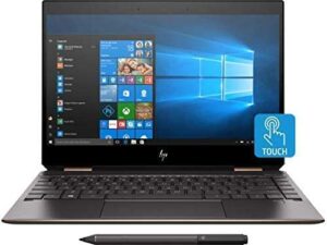 HP Spectre x360 - 13T Gemcut Laptop i7-8565U 1.8GHz, 16GB RAM, 512GB SSD, Windows 10 Home, USB C, 13.3 FHD Touchscreen is one of Best Laptops For Engineering Students with impressive viewing angles.