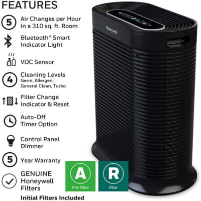 Honeywell Bluetooth Smart Air Purifier, HPA250BC features