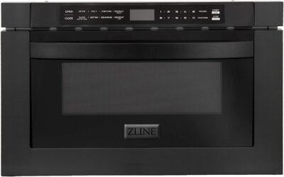 ZLINE 24" 1.2 cu. ft. Microwave Drawer in Black Stainless Steel