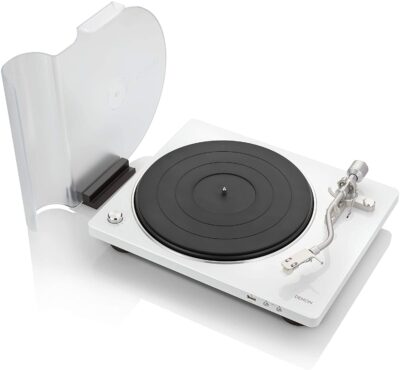 Denon DP-450USB (White) Semi-Automatic Analog Turntable