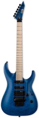 ESP LTD MH-203QM Electric Guitar, See-Thru Blue