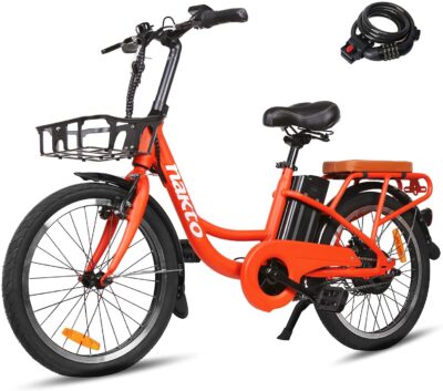 20”Electric Bike, 250W Dual Disc Brake Ebike for Female